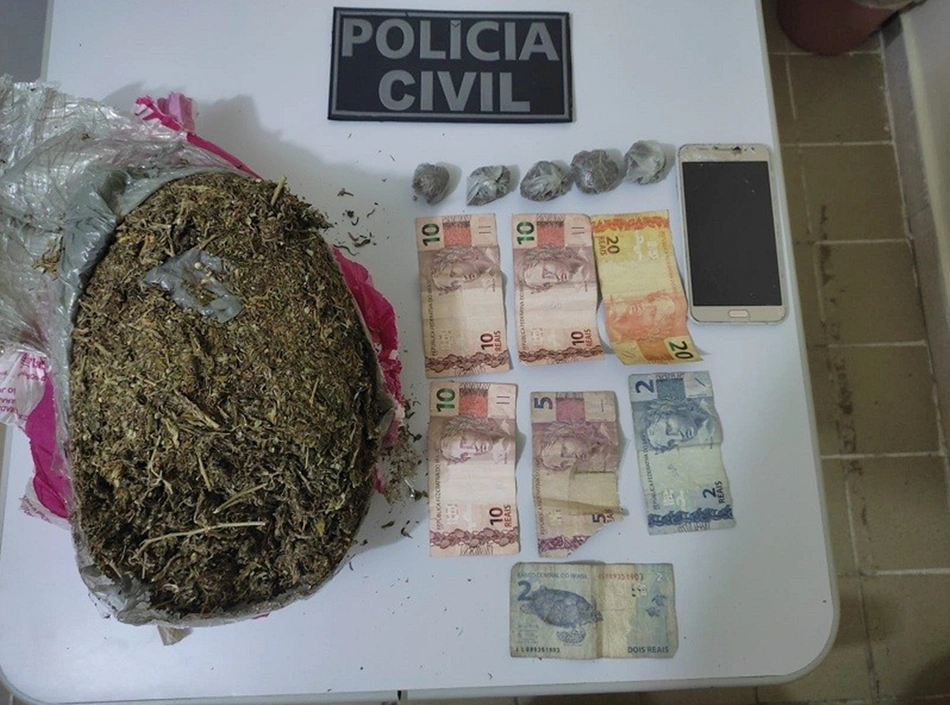 Material apreendido pela Polícia Civil em Paulistana