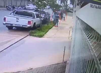 Momento em que empresários são sequestrados em Teresina