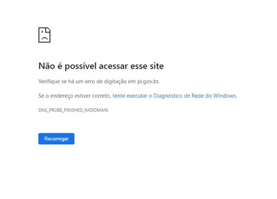 Site do Governo fora do ar