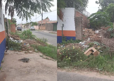 Terreno baldio ao lado de escola está acumulando lixo no Buenos Aires