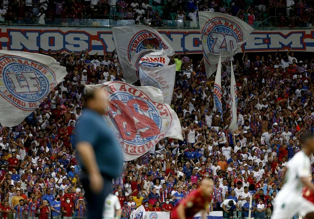 Torcida do Esquadrão de Aço, na Arena Fonte Nova.