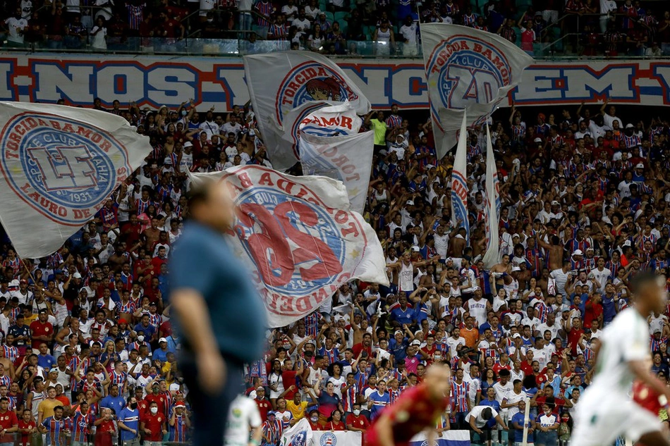 Torcida do Esquadrão de Aço, na Arena Fonte Nova.