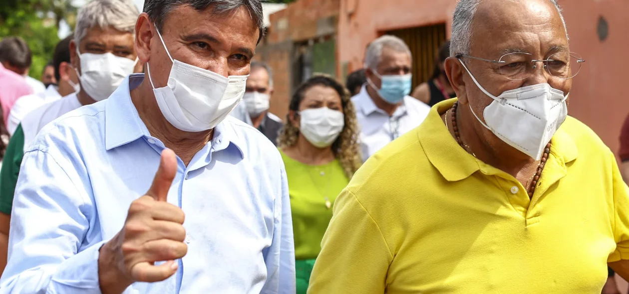 Wellington Dias e Dr. Pessoa realizaram a entrega de calçamentos no povoado Boa Hora
