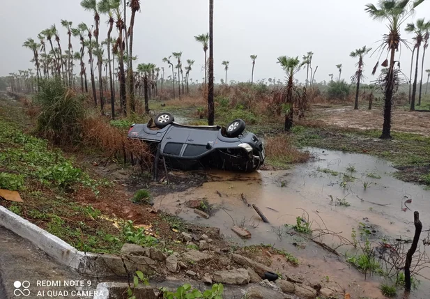 Carro envolvido no acidente