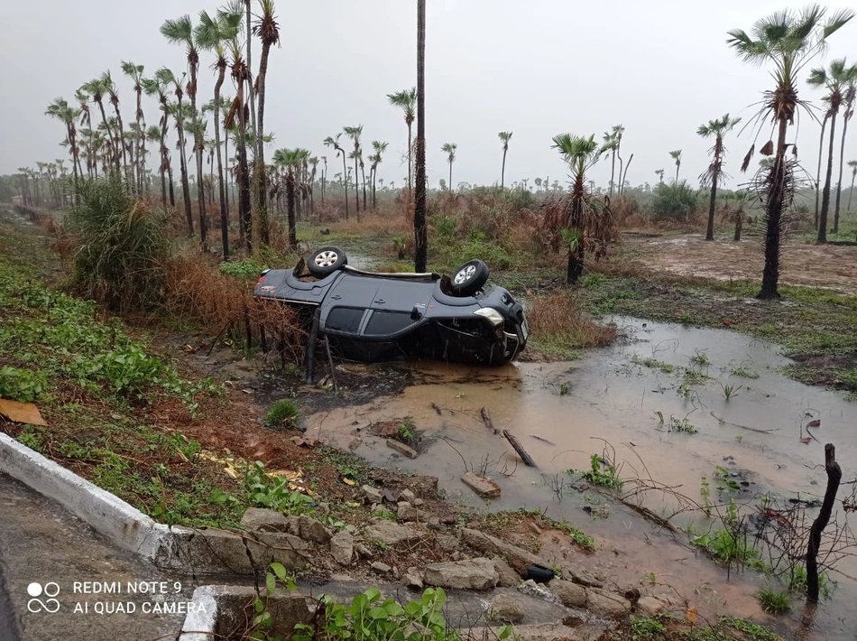 Carro envolvido no acidente