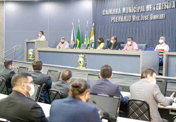 Dudu discursa no plenário da Câmara Municipal de Teresina