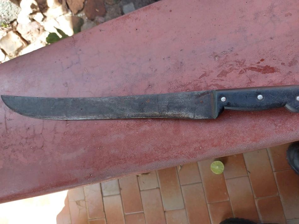 Faca apreendida pela Polícia Militar de Cocal
