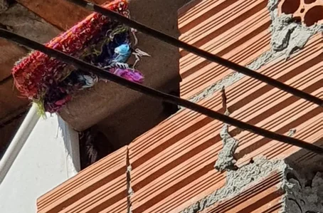 Local onde a criança ficava acorrentada