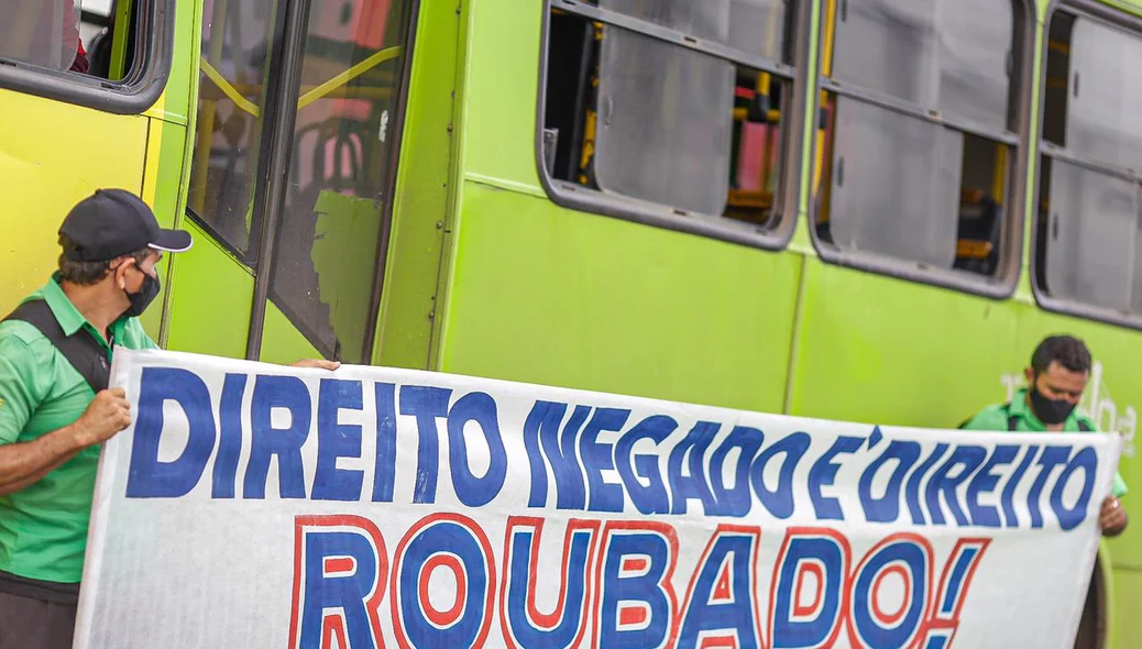 Manifestação de motoristas de ônibus