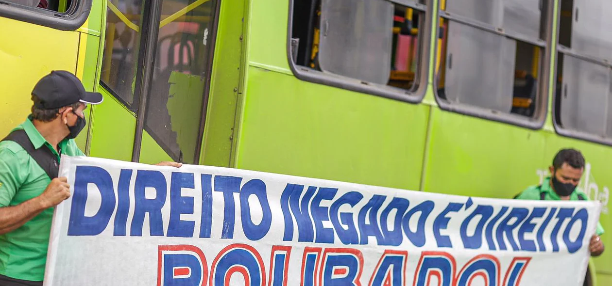 Manifestação de motoristas de ônibus