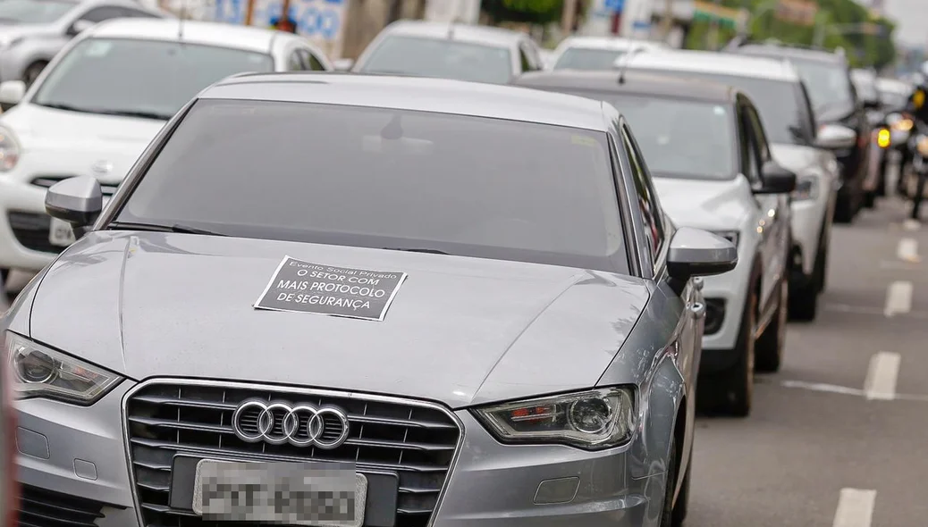 Manifestação do setor de eventos na Avenida Frei Serafim