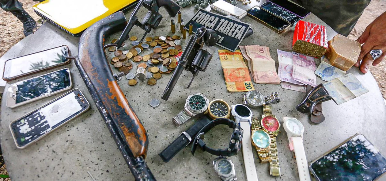 Material apreendido em operação da Força Tarefa