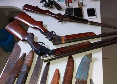 Material apreendido na Operação Quaresma em Barro Duro
