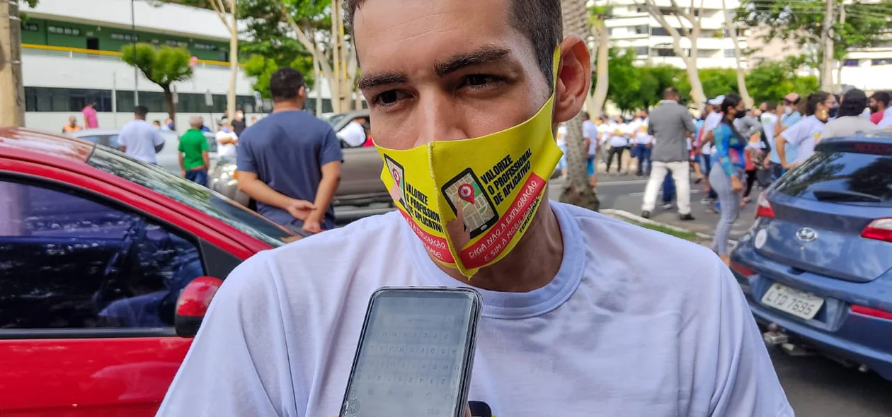 Breno Leonan, representante dos motoristas de aplicativo