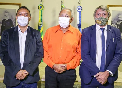 Nouga Cardoso, Dr. Pessoa e Marcelo Morais, superintendente do Patrimônio da União