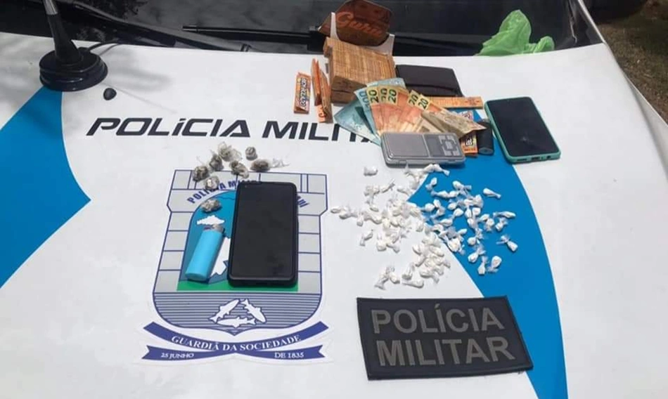 PM apreende drogas e prende dupla em Santa Cruz dos Milagres