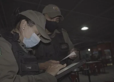 Polícia Militar durante a operação