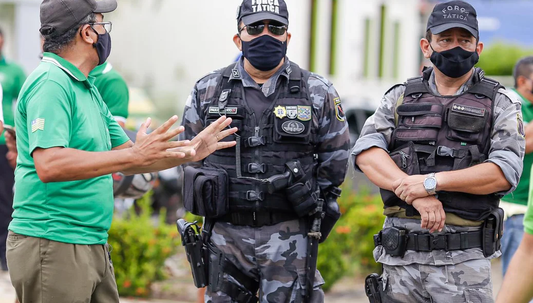 Polícia Militar na manifestação