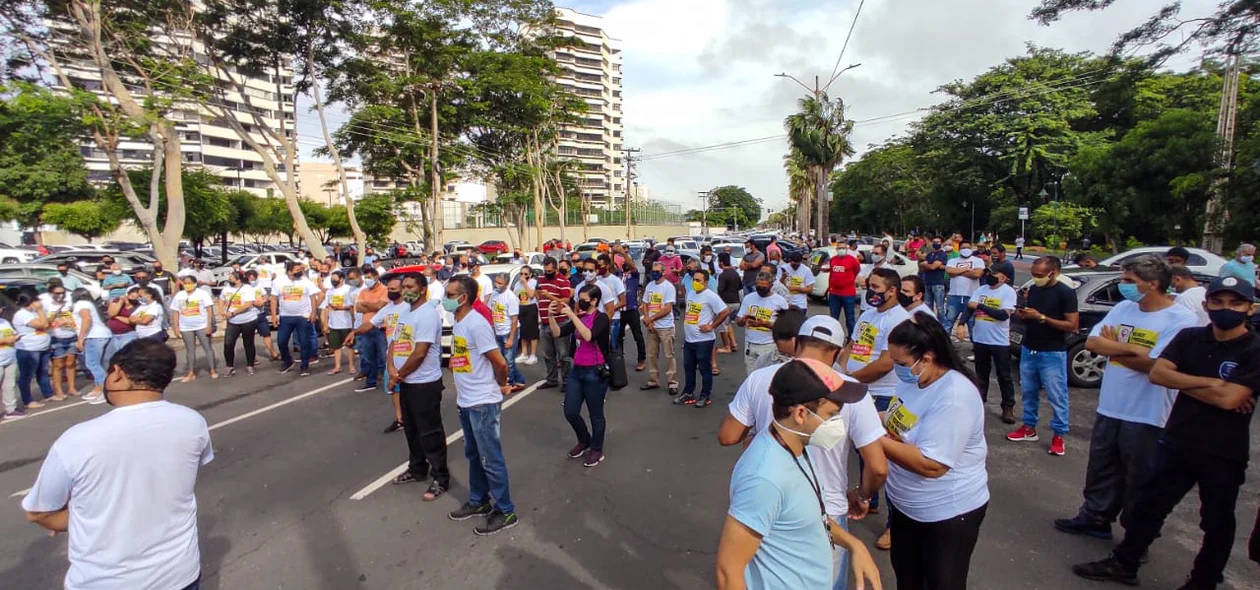 Protesto dos motoristas de aplicativo