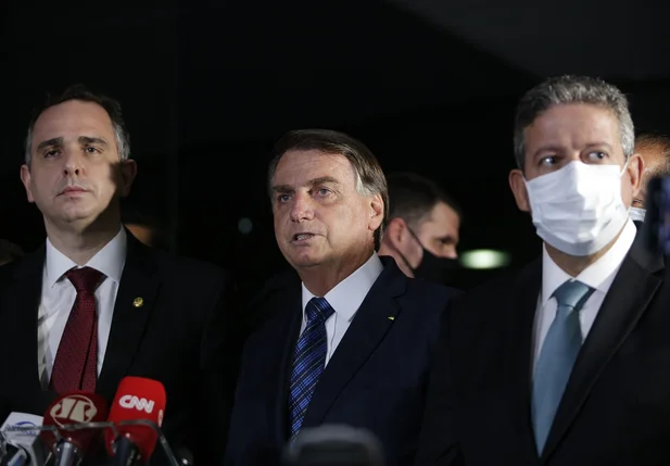 Rodrigo Pacheco, Jair Bolsonaro e Arthur Lira