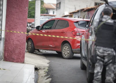 Veículo que estava com os bandidos