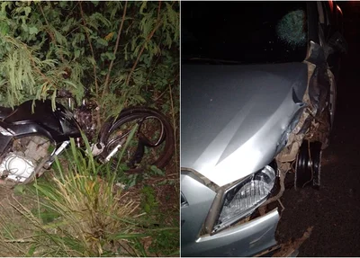 Veículos destruídos após o acidente