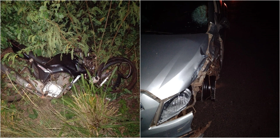 Veículos destruídos após o acidente