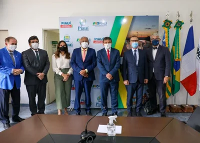 Wellington Dias recebeu comitiva da França