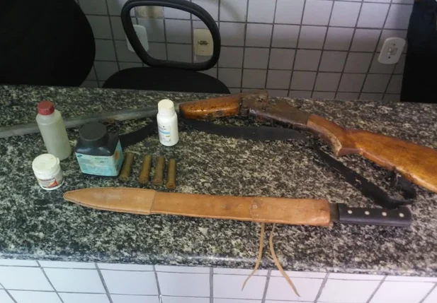 Arma apreendida pela Polícia Militar do Piauí