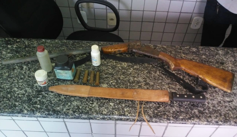 Arma apreendida pela Polícia Militar do Piauí