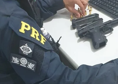 Arma de fogo apreendida pela PRF