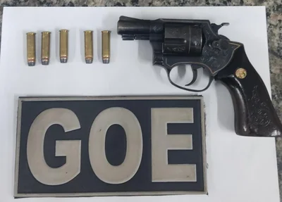 Arma encontrada com o homem