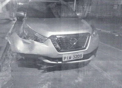 Carro que Lucas dirigia