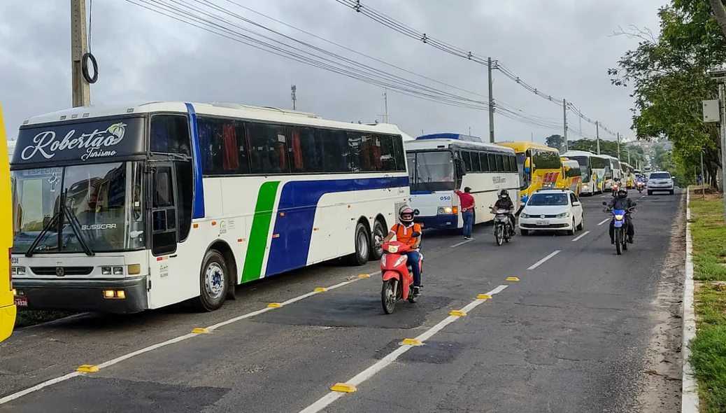 Concentração ocorreu na Avenida Zequinha Freire