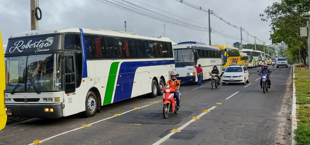 Concentração ocorreu na Avenida Zequinha Freire