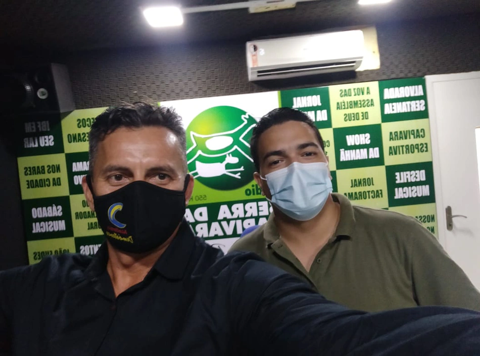 Demóstenes Ribeiro e o vereador Victor Paixão