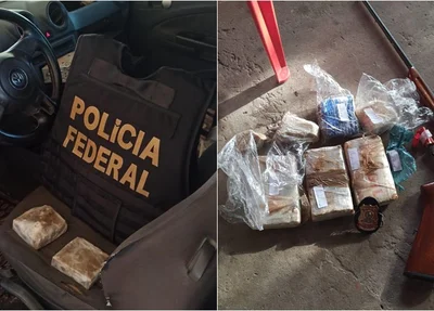 Drogas apreendidas na operação