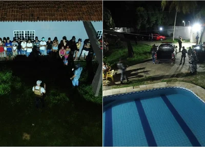 Festa clandestina é encerrada pela Polícia Militar