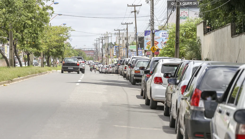 Fila de carros