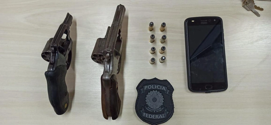 Armas de fogo apreendidas pela Polícia Federal em São Luís do Maranhão