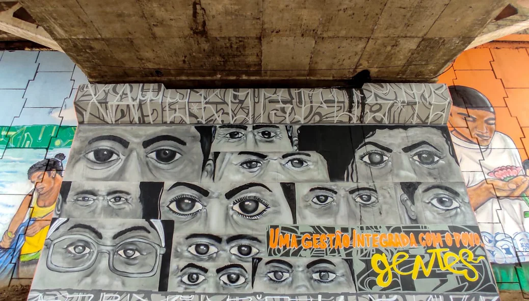 Arte feita na ponte da primavera