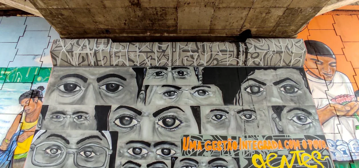 Arte feita na ponte da primavera