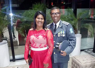 Capitão Genivaldo Lisboa e sua esposa