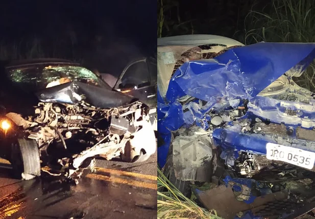 Carros envolvidos no acidente