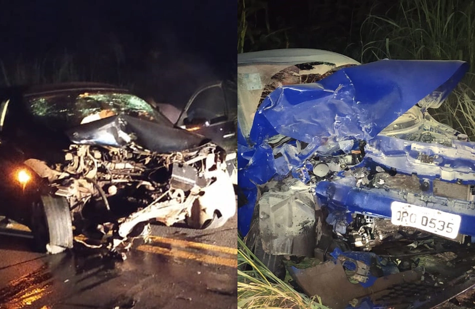 Carros envolvidos no acidente