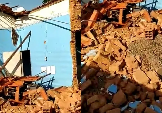 Escritório da Agespisa desaba em Barro Duro