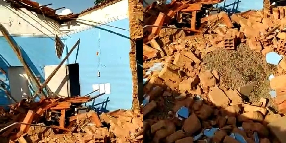 Escritório da Agespisa desaba em Barro Duro