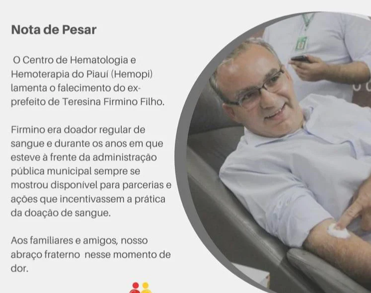 Hemopi lança nota pela morte de Firmino