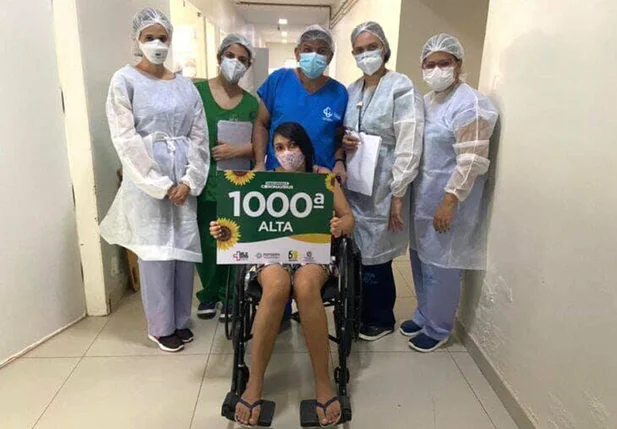 Hospital Justino luz comemora milésima alta de pacientes recuperados da covid-19