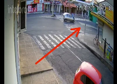Idoso sendo atropelado em Teresina